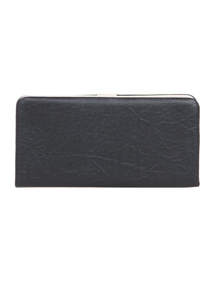 black leatherette clutch - 11100413 - Zoom Image - 2