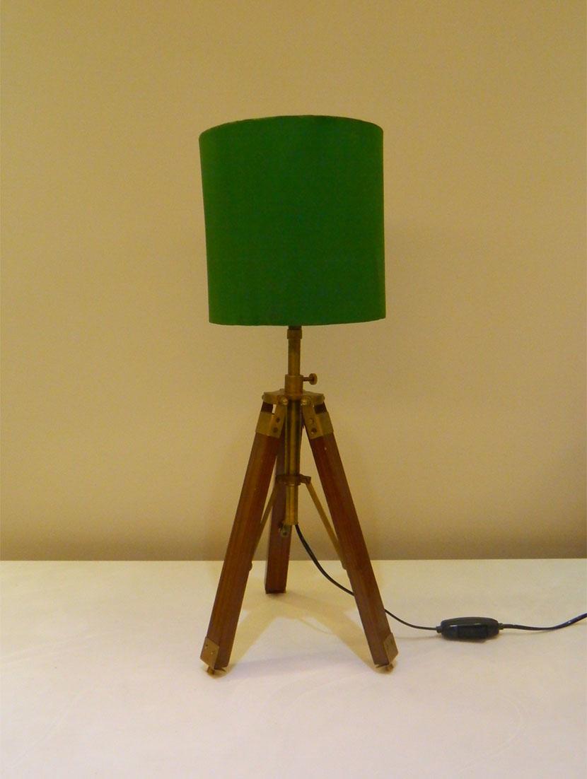 TRIPOD TABLE LAMP IN MANGO WOOD WITH FABRIC SHADE - 11106795 - Zoom Image - 2