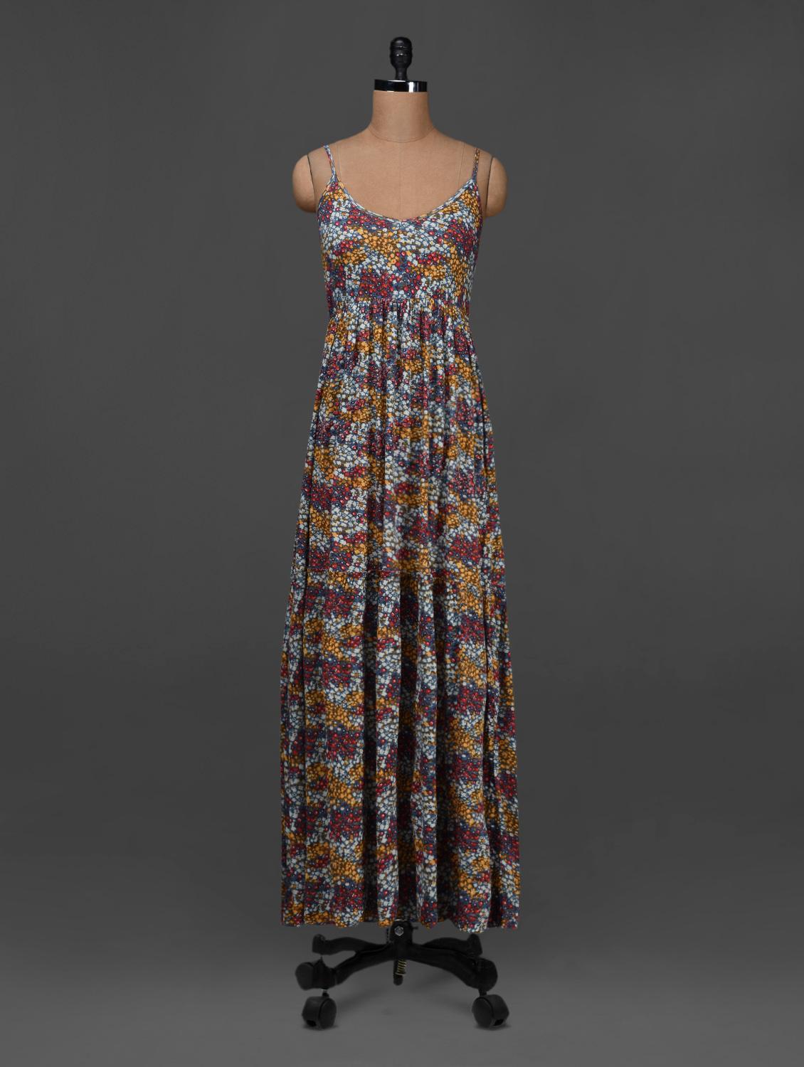 Printed Sleeveless Maxi Dress - NUN