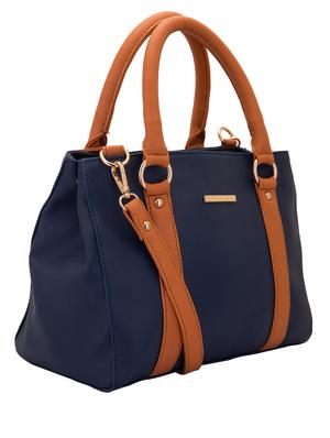 blue leatherette handbag - 11111994 - Standard Image - 5