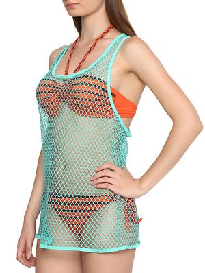 green perforated nylon spandex cover up - 11113239 - Standard Image - 2