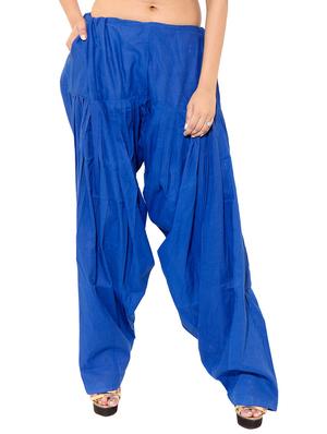 pink cotton patiyala salwars - 11120017 - Standard Image - 2