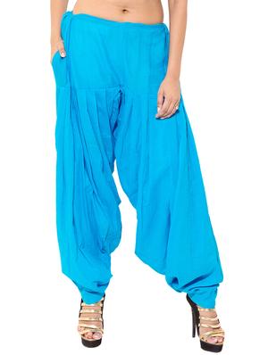 white cotton patiyala salwars - 11120050 - Standard Image - 2