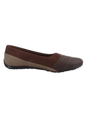 brown faux leather slip on ballerina - 11124705 - Standard Image - 2
