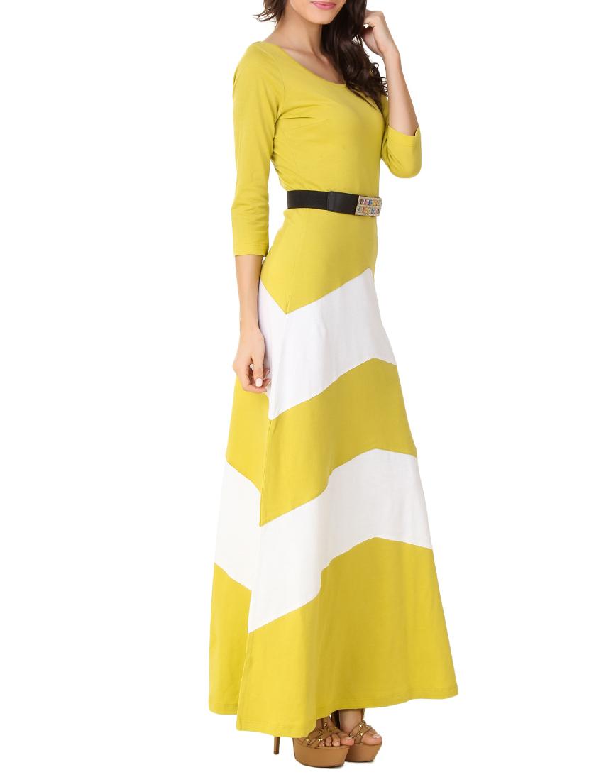 scoop neck belted maxi dress - 11149858 - Zoom Image - 2