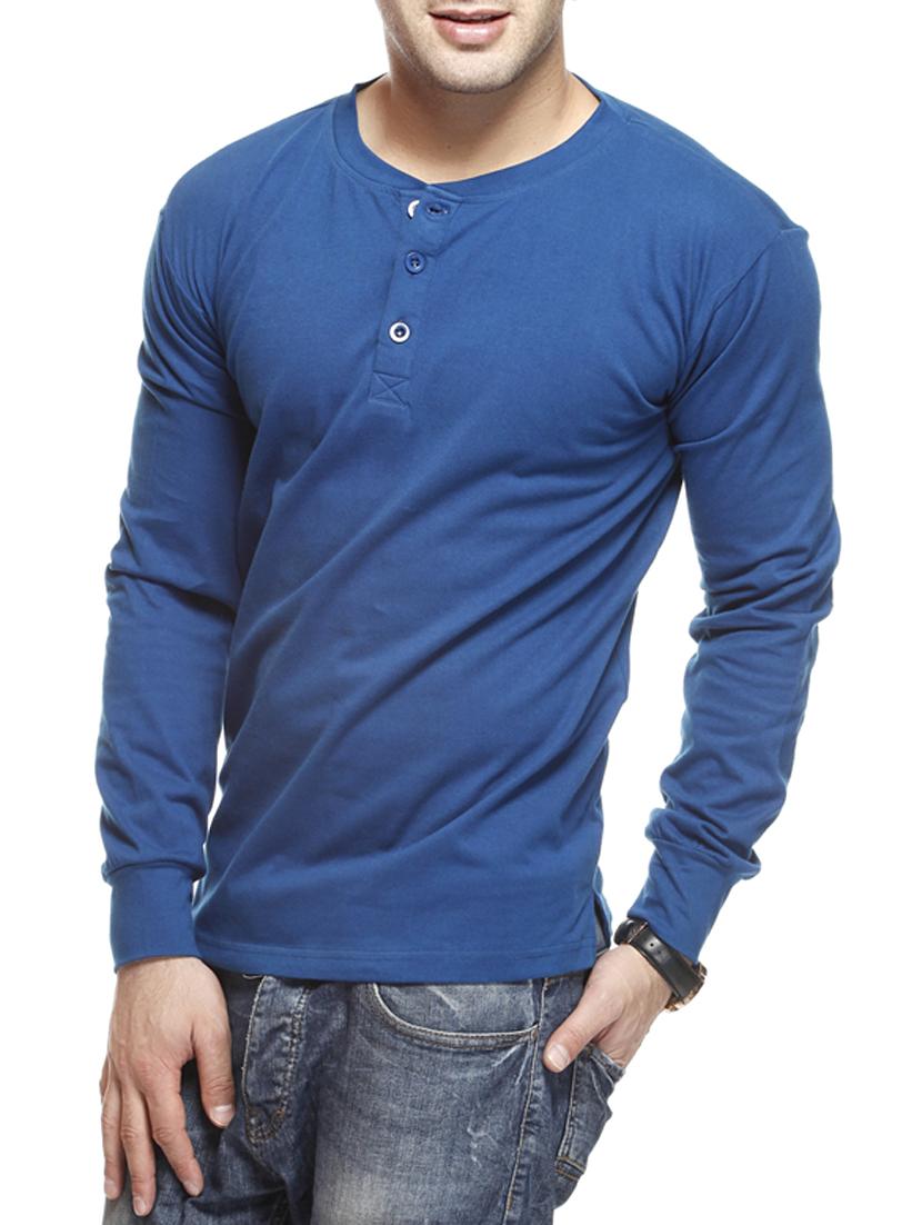 solid blue cotton t-shirt - 11154535 - Zoom Image - 2