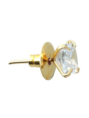 white brass studs earrings - 11168430 - Standard Image - 2
