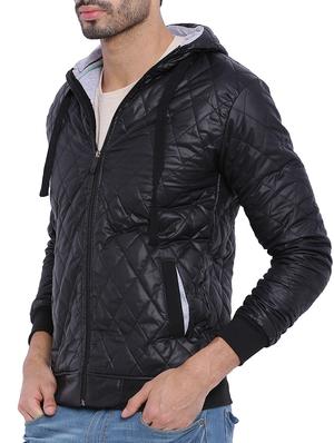 black nylon quilted jacket - 11199217 - Standard Image - 2