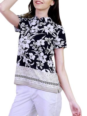 black printed cotton shirt - 11215334 - Standard Image - 2