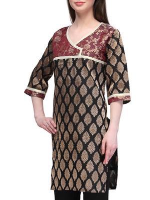chanderi cotton banarasi frock - 11246062 - Standard Image - 2