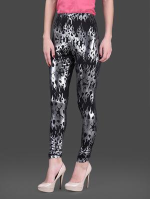 printed polyknit spandex leggings - 1126233 - Standard Image - 2