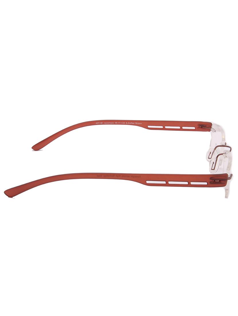 natural color, rectangle rimless eyeglass frame - 11262672 - Zoom Image - 2