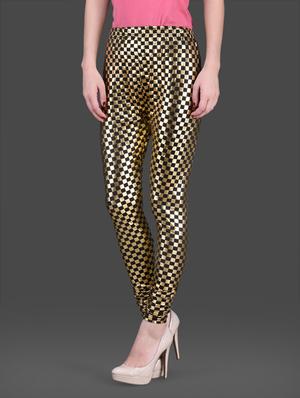 gold printed casual legging - 1126312 - Standard Image - 2
