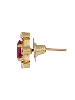 pink brass studs earring - 11275864 - Standard Image - 2