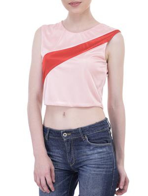 pink polyester crop top - 11282014 - Standard Image - 2