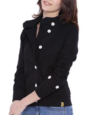 styled neck button up jacket - 11284507 - Standard Image - 2