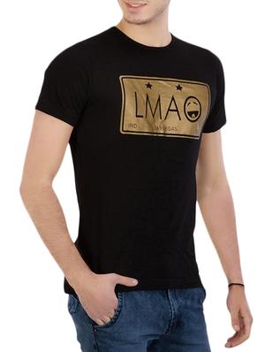 black cotton chest print tshirt - 11305388 - Standard Image - 2