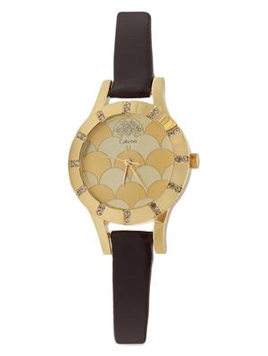 golden fish-scale printed dial wrist watch - 1130642 - Standard Image - 2