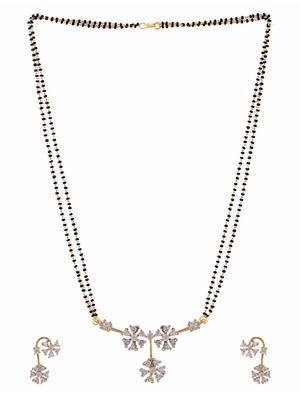 white gold plated bridal necklace - 11310100 - Standard Image - 2