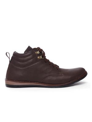 Brown leatherette low ankle boot - 11312265 - Standard Image - 2