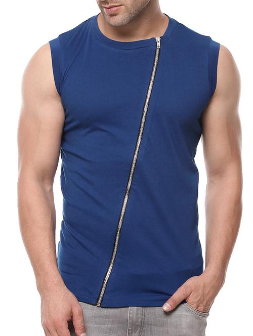 solid navy blue cotton t-shirt - 11334733 - Standard Image - 1
