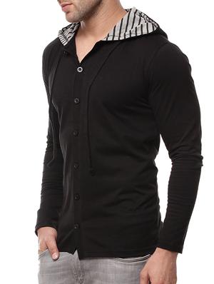 solid black cotton sweatshirt - 11334734 - Standard Image - 2