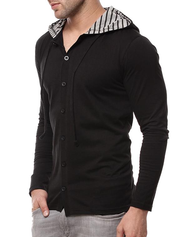 solid black cotton sweatshirt - 11334734 - Zoom Image - 2