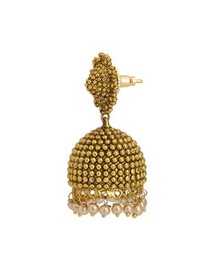gold gold plated jhumka earrings - 11335422 - Standard Image - 2