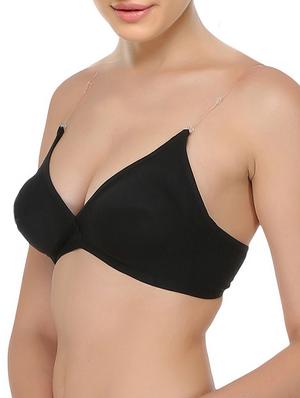 bow patch detachable strap bra - 11357602 - Standard Image - 2