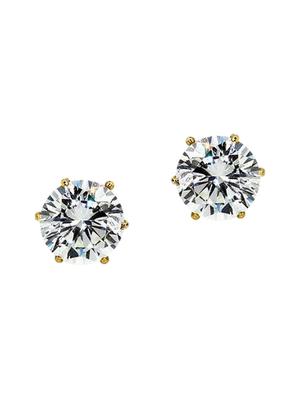white gold plated studs earring - 11360461 - Standard Image - 5