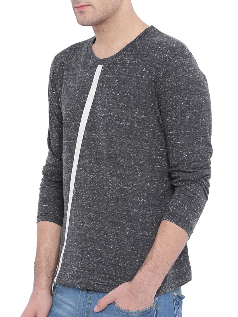 grey cotton melange t-shirt - 11360714 - Zoom Image - 2