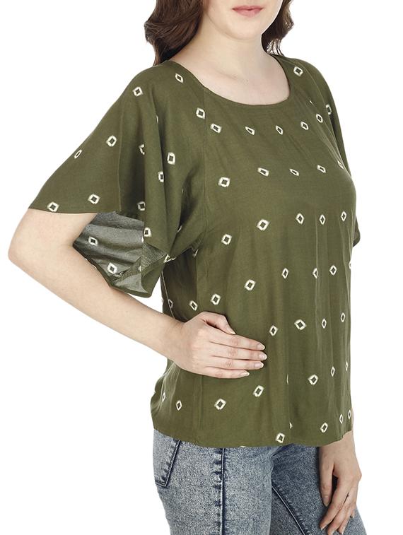 green rayon printed top - 11362181 - Zoom Image - 2