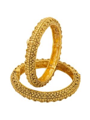 24k gold plated bangles set of 2 - 11365701 - Standard Image - 2
