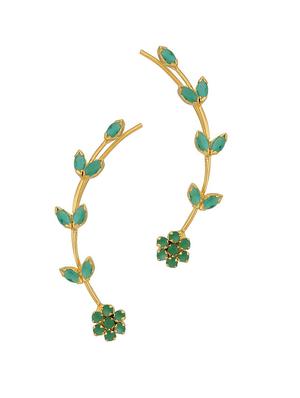 Green gold plated cuff (set of 2) earrings - 11366558 - Standard Image - 2