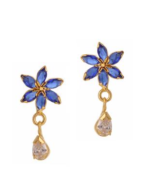 blue gold plated pendant and earrings - 11369030 - Standard Image - 5