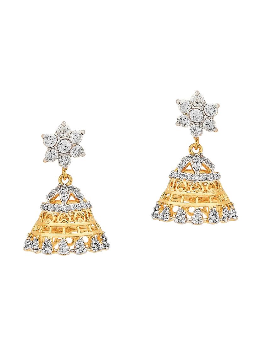 white gold plated drop (set of 3) earrings - 11370497 - Zoom Image - 2