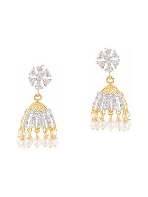 white gold plated drop (set of 3) earrings - 11370507 - Standard Image - 2