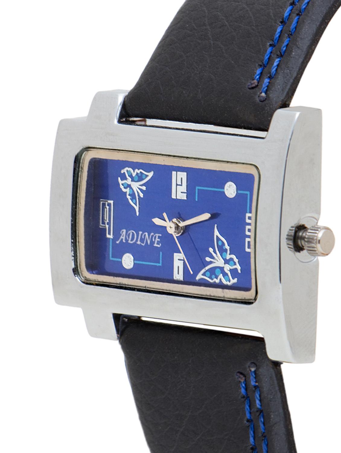 black leather analog wrist watch - 11375992 - Zoom Image - 2
