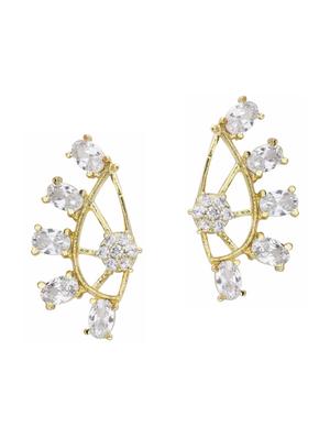multi colored gold plated earring - 11377928 - Standard Image - 2