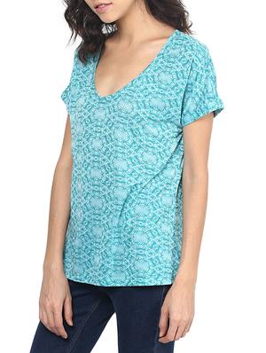 green color, cotton printed top - 11378752 - Standard Image - 2