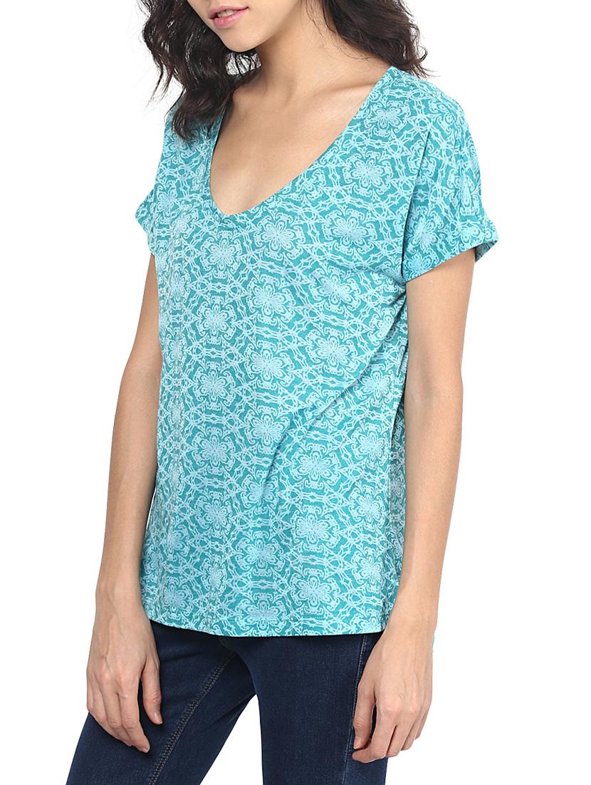 green color, cotton printed top - 11378752 - Zoom Image - 2