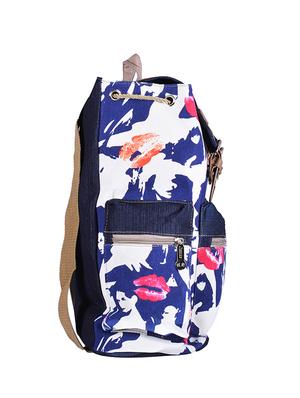 multi coloured canvas printed backpack - 11383077 - Standard Image - 5