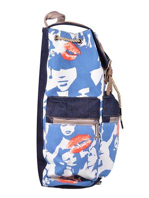 multi coloured canvas printed backpack - 11383081 - Standard Image - 5