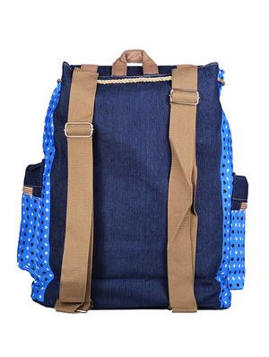 blue canvas printed backpack - 11383083 - Standard Image - 2