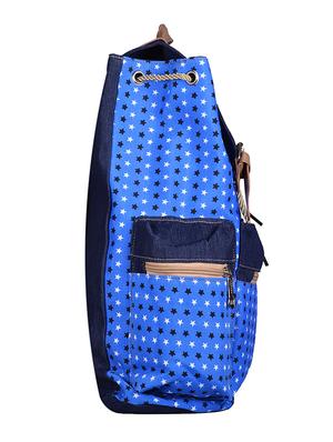 blue canvas printed backpack - 11383083 - Standard Image - 5