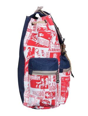 multi coloured canvas printed backpack - 11383092 - Standard Image - 5