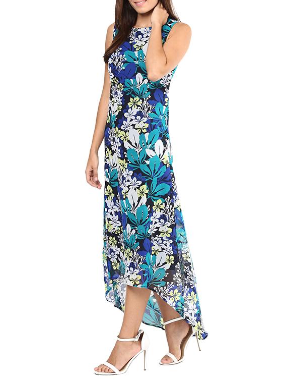 round neck high low a-line dress - 11384743 - Zoom Image - 2