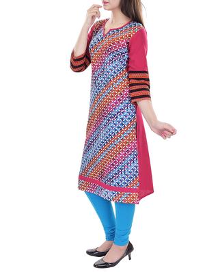 multicoloured cotton printed kurta - 11385172 - Standard Image - 2
