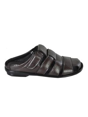 brown slip on leather floaters - 11398632 - Standard Image - 2