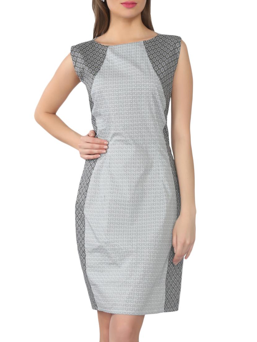 Monochrome Printed Cotton Dress With Cut-out Back - From The Ramp